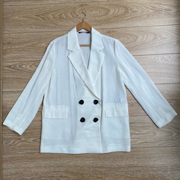 Zara | NWT double breasted oversize blazer - Picture 1 of 8